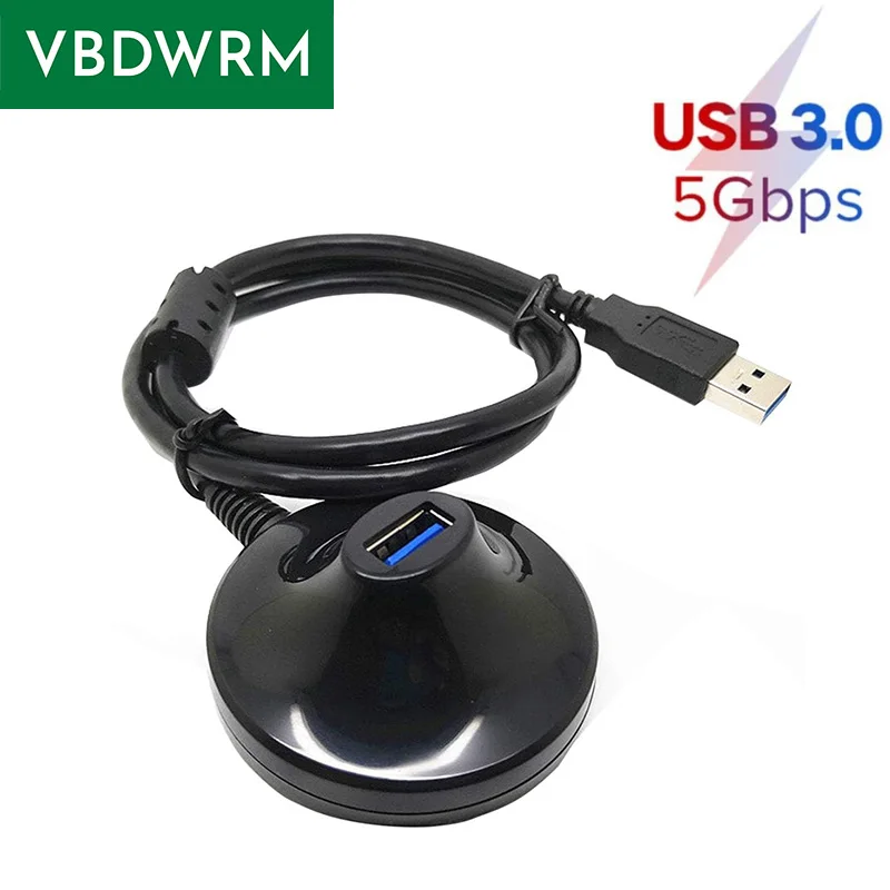 USB 3.0 Extension Cable with Base Desktop USB 3.0 A Male to Female Cord Extension Exender for USB Hub Printer Scanner U-disk