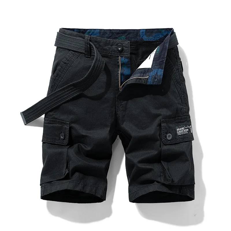 Men Cotton 100% Cargo Shorts New Summer Man Multi Pockets Casual Shorts Jogger Pants Quality Male Straight Loose Shorts Pants 38 - Image 3