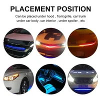 22inch 12V Car LED RGB Lights Scanner Knight Rider Strobe Flash Light Strip 48LED DC With Remote Control Car Decorative Lamps