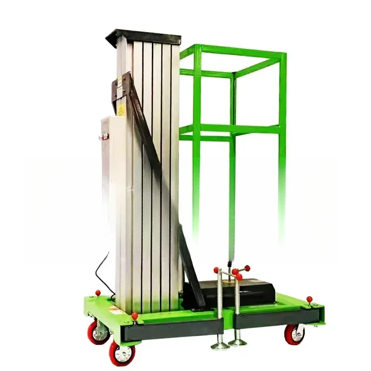 500kg 2-12m Small Mobile Electric Scaffold Aluminum Ladder Work Lift Tables 12 Meters Height Electric Motor Foldable Man Lift
