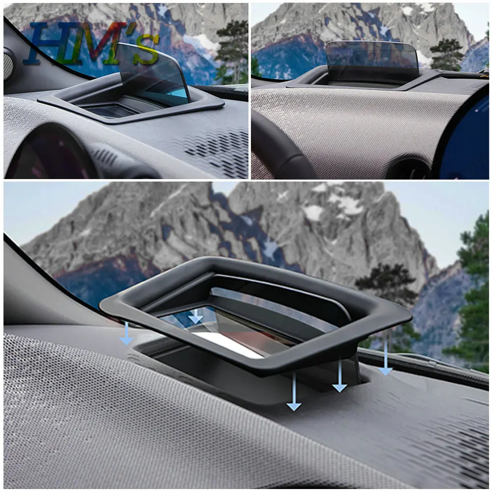 Car Compatible with MINI Cooper F65 F66 F67 Car HUD Head Up Display Frame Screen Protective Cover Accessories