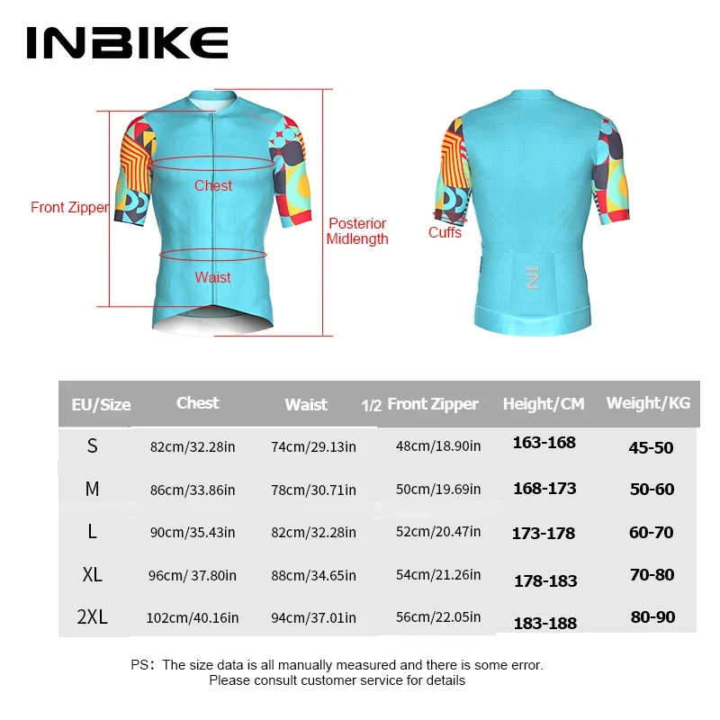 INBIKE New Men\'s Cycling Short Sleeve Summer MTB Jersery Man Biking Clothing Bicycle Top Shirts for Men Clothes with 3 Pockets