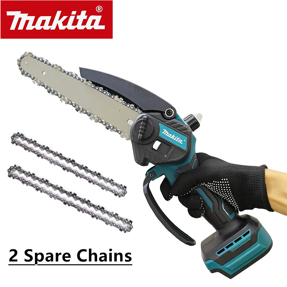 Makita Brushless 8 Inch Chainsaw With 2 Backup Chains Cordless Electric Chain Saw Power Tool For Makita 18V Battery