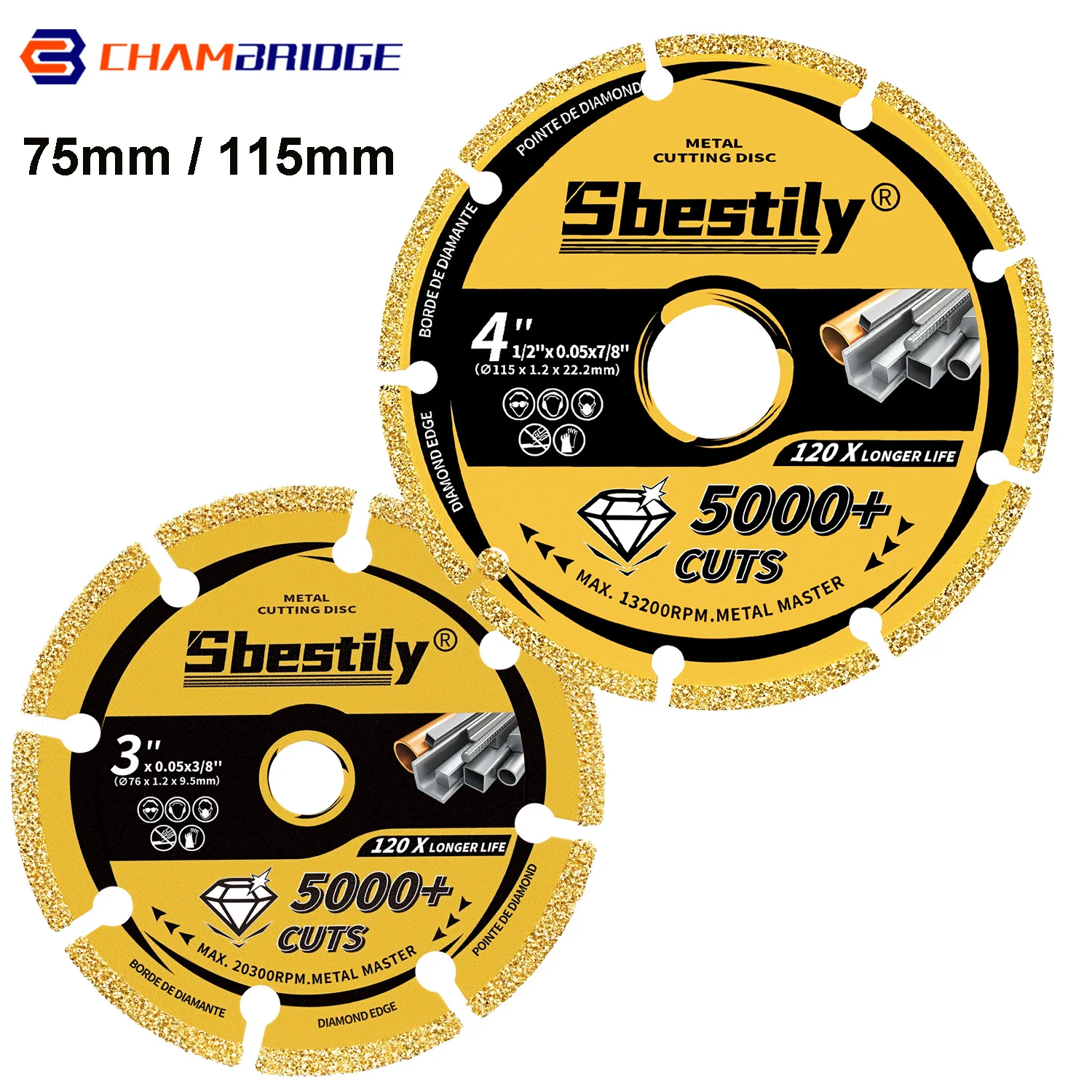 Mini Diamante Roda de Corte Disco de Corte Soldado Angle Grinder Lâmina de Serra Vergalhão Ferro Aço Inoxidável 76 mm 115 mm