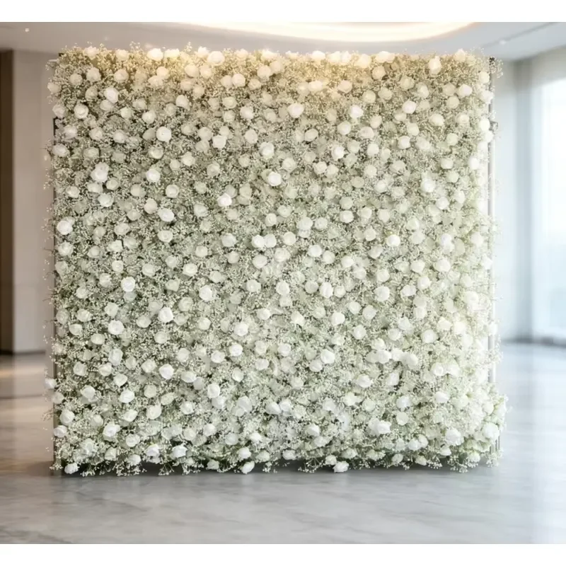Handmade Colorful Paper Roll Flower Wall Backdrop for Wedding Party Event Decoration Floral Background DIY Home Decor Art