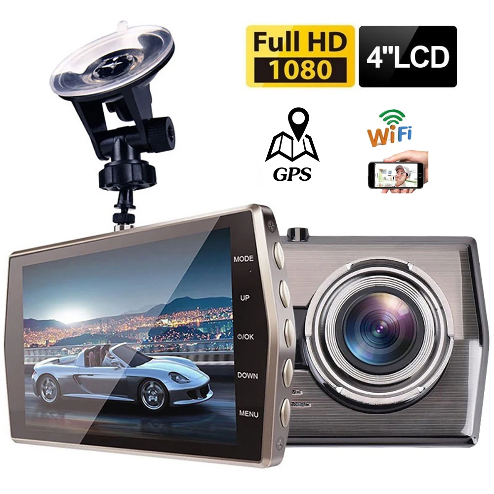 Car DVR WiFi Dash Cam 1080P Full HD Rear View Vehicle Camera Drive Video Recorder Night Vision Auto Dashcam GPS Car Accessories