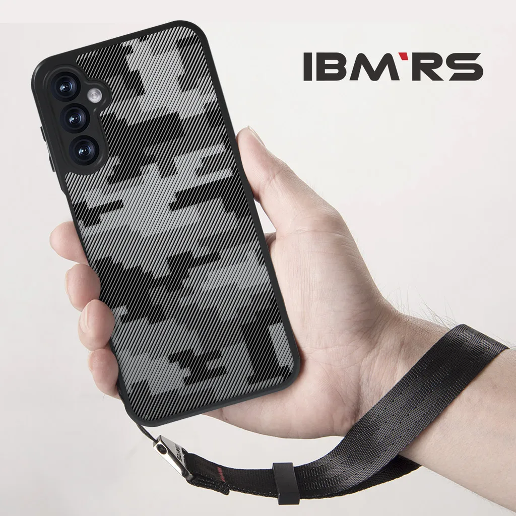 

IBMRS for samsung a24 4g case, simple Transparent Hard Back camo Black Case Casing