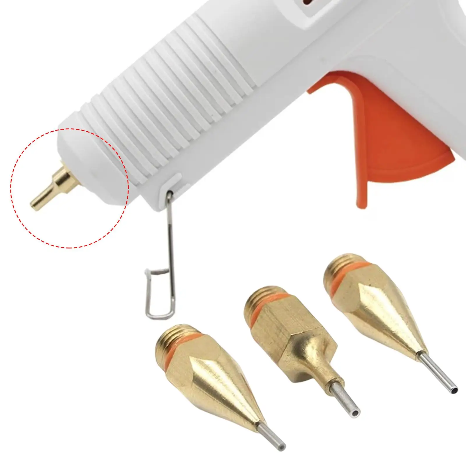 

3Pcs Copper Glue Tool Nozzle 1mm 1.3mm 1.5mm Replacement Anti Leakage Nozzle