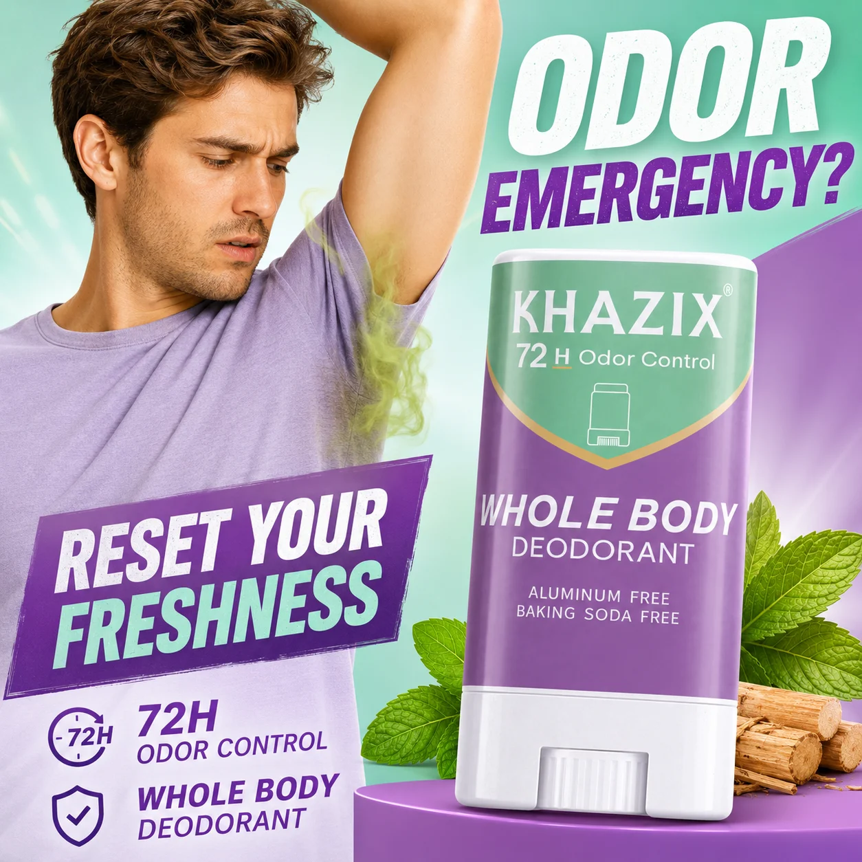 Underarm Deodorant Stick|Dual-Active Odor Fighting Formula|Shea Butter & Essential Oils Infused|Gentle Long-Lasting Freshness.Bo