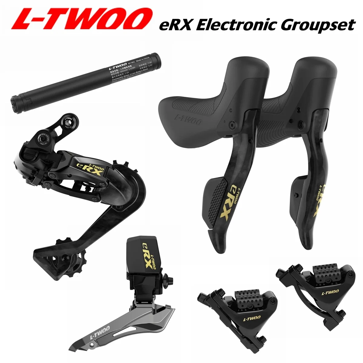 NEW LTWOO eRX eR9 2x12s / 2x11s Electronic Groupset, Road Electronic Groupset, Replaceable battery, APP programming eR9/eRX