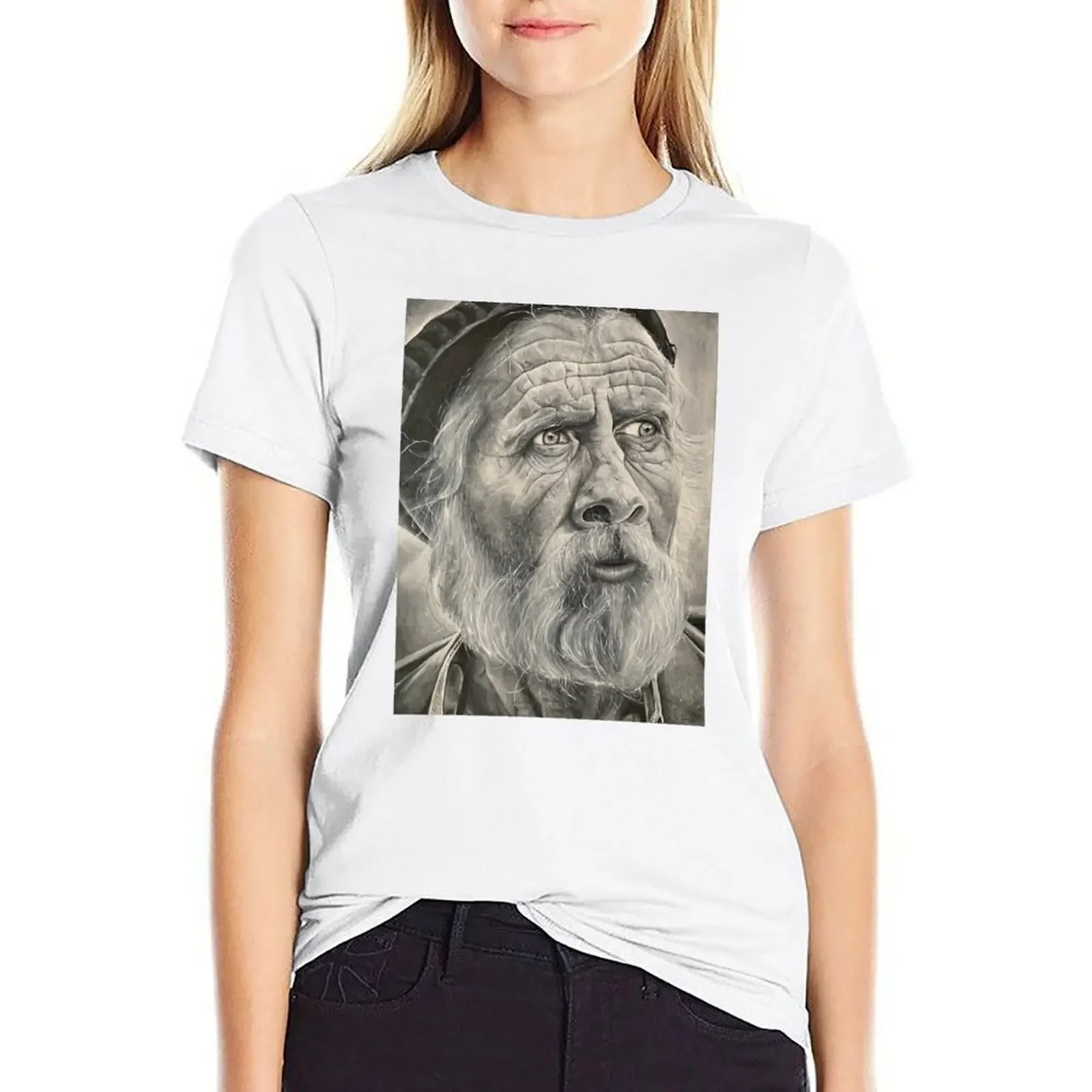 Fisherman T-shirt oversized tees graphic t-shirts for Women