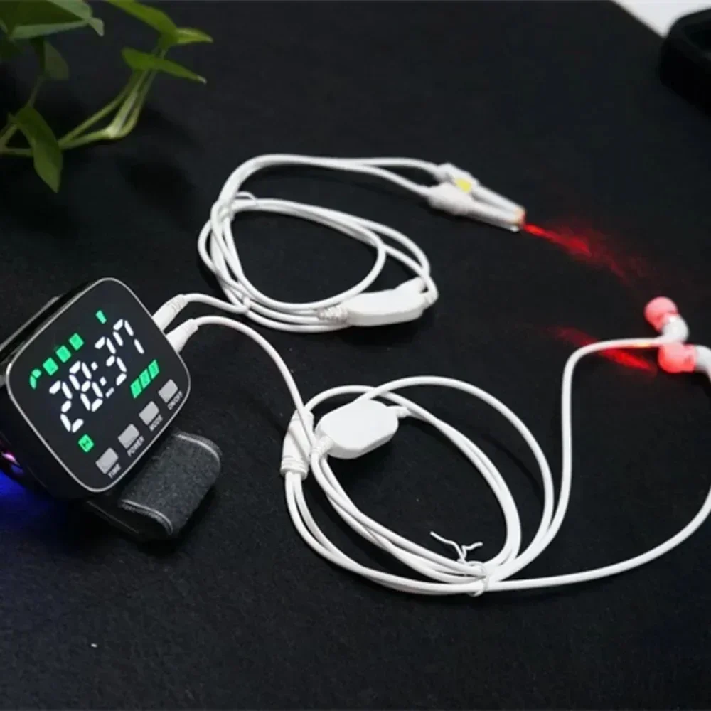 Diabetic New Invention 4 Color Laser Wrist Watch Portable Low Level Laser Therapy Device for Hypertension Diabetes Treatment