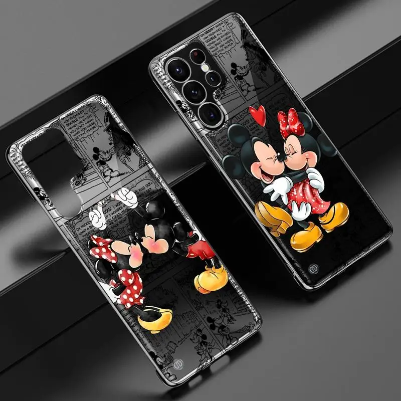 Disney Comics Mickeys Minnie phone case for Samsung Galaxy S24 s23 Ultra FE cases s20 s21plus s22 borderless cooling clear funda