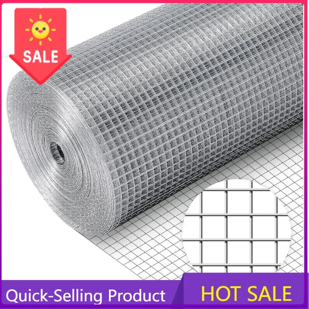 

Бестселлер: Двухслойная оцинкованная сварная сетка 48x100 футов, 19-го калибра, для сада, птичников и загонов для животных