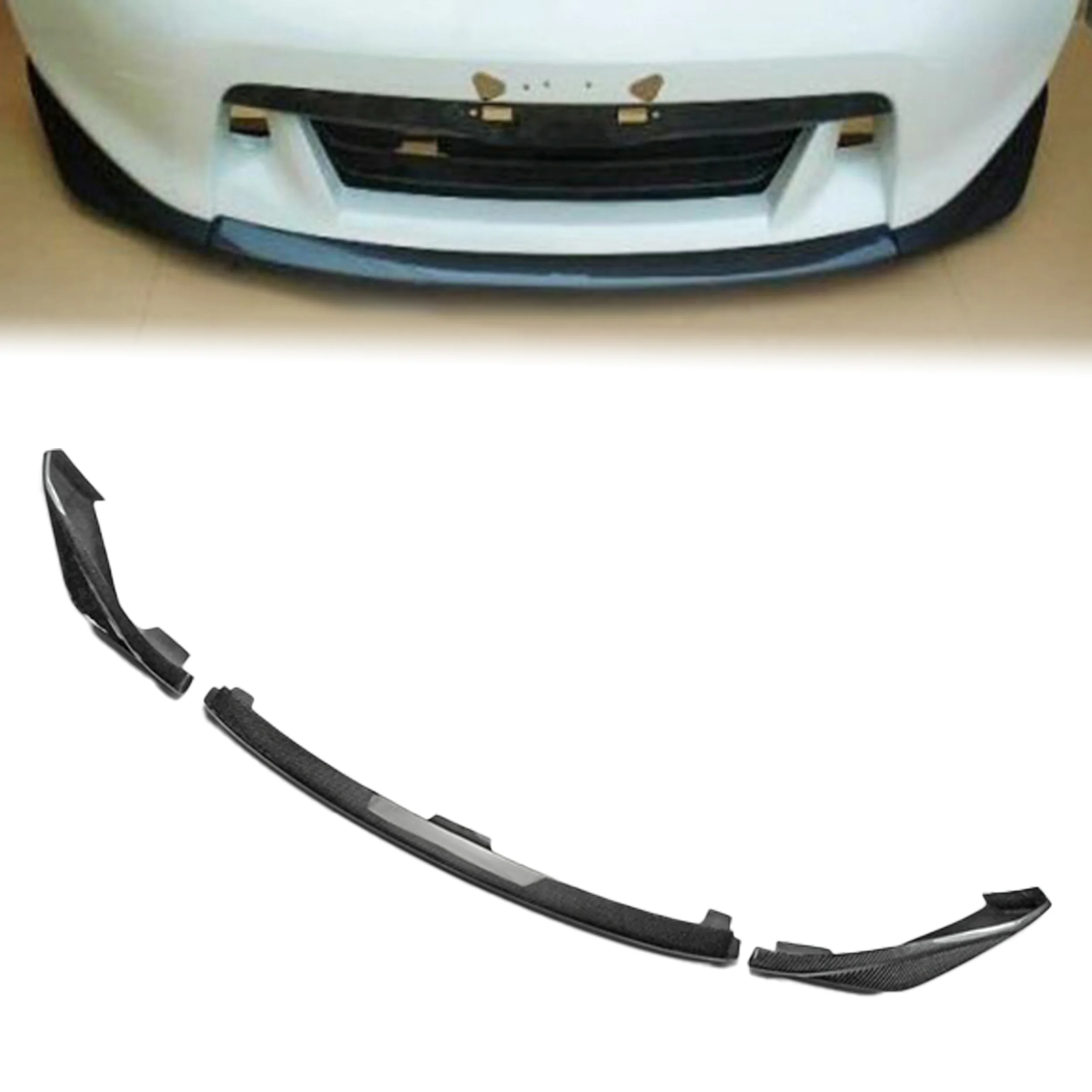 

Подходит для нового спойлера переднего бампера в стиле JDM для Nissan 370z 2009-2012 года