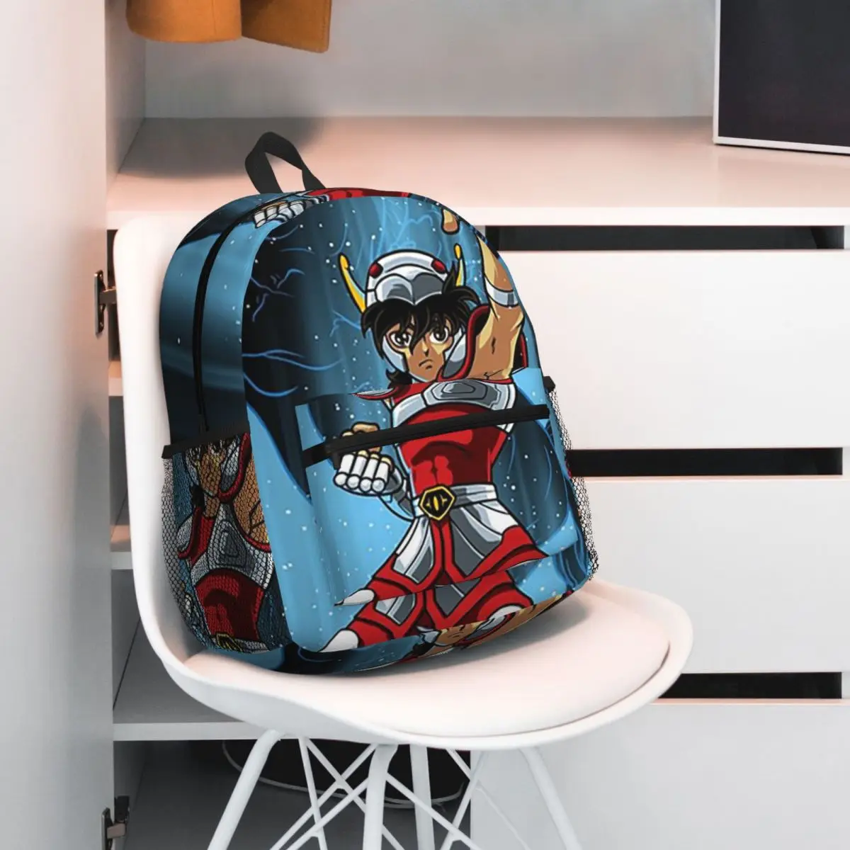 Knights Of The Zodiac Seyia Of Pegasus Backpack Daypack Large Capacity Kids BookBag School Bag Shoulder Bags for Men Women