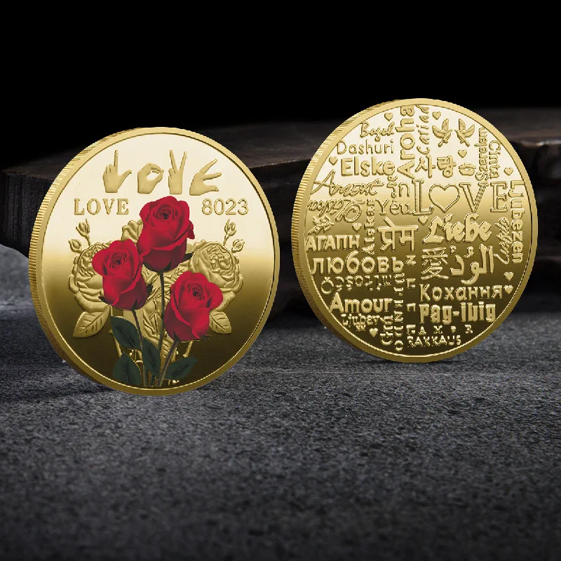 52 Kinds of Love Red Rose Metal Commemorative Coin