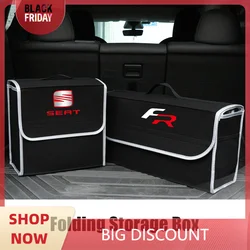 Car Portable Trunk Stowing Tidying Large Capacity Storage Box Organizer Bag For SEAT FR Cupra Leon Mk2 Mk3 5f Ibiza 6l 6j Arona