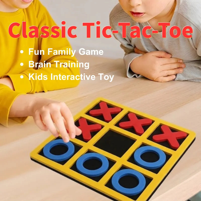 Kids Tic-Tac-Toe Board Game - EVA Educational Puzzle Toy & Parent-Child Interactive Family Game