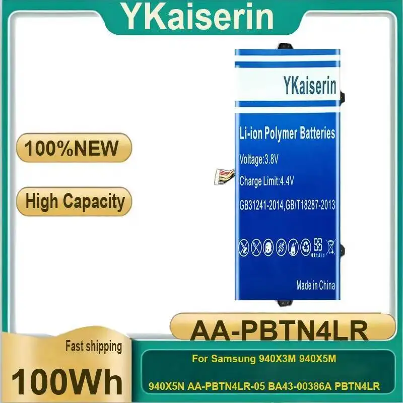 High-Performance Laptop Battery AA-PBTN4LR For Samsung 940X3M 940X5M 940X5N AA-PBTN4LR-05 BA43-00386A PBTN4LR Long Lasting 100Wh