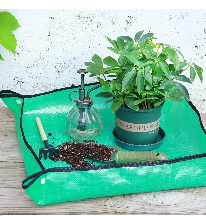 

1pcs Planting Mat 50cm-100cm Gardening Potting Pad Foldable Garden Plant Flower Pot Transplanting Waterproof Mats