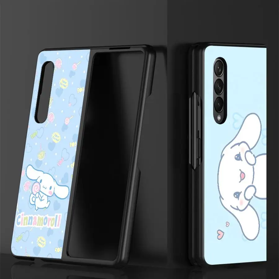 Funda para Samsung Galaxy Z Fold 7 6 5 4 3 ZFold4 ZFold7 ZFold5 ZFold3 ZFold6 funda trasera para teléfono Sanrio Canela perro
