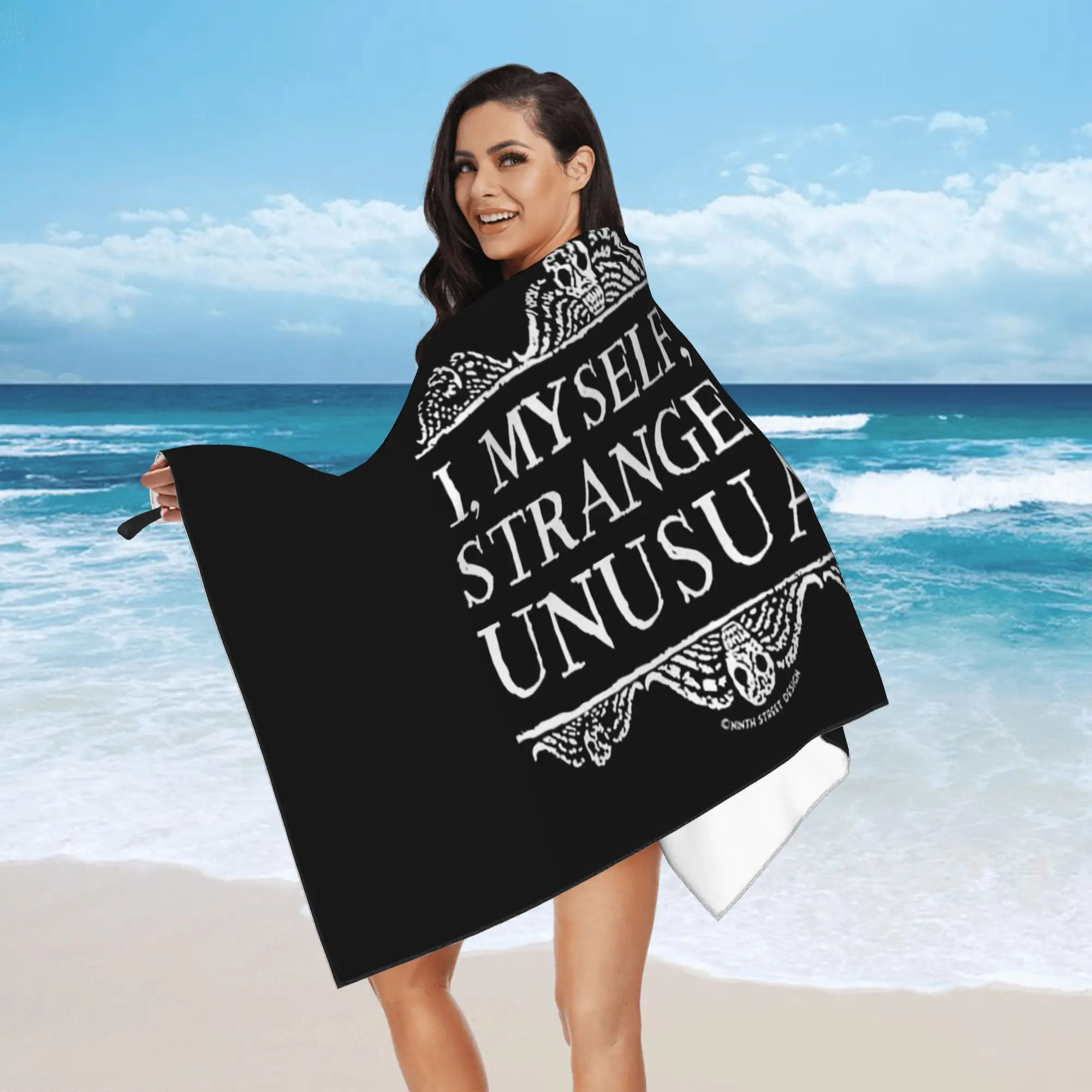 I, myself, am strange and unusual. Beach Towel Soft Microfiber Quick Dry Absorbent Quick Towels For Yoga