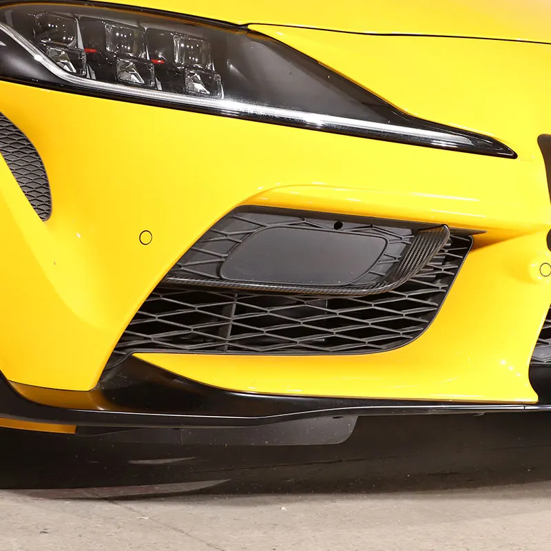 

For Toyota GR Supra A90 MK5 2019-2025 Real Carbon Fiber Car Front Bumper Fog Light Frame Cover Trim Car Accessories
