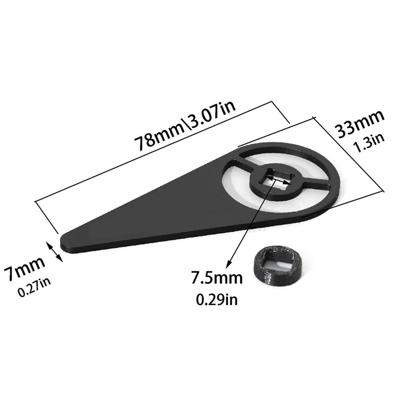 AS95-RC Auto Upgrade Metall Daumenhebel Lenkrad Trigger Einhandsteuerungsadapter für Flysky G7P FS-G7P RC Autoteile Schwarz