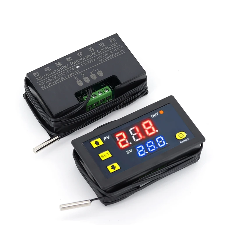 1-5 قطعة W3230 الرقمية متحكم في درجة الحرارة 12 فولت 24 220 فولت ترموستات منظم التدفئة التبريد التحكم منظم الحرارة الاستشعار