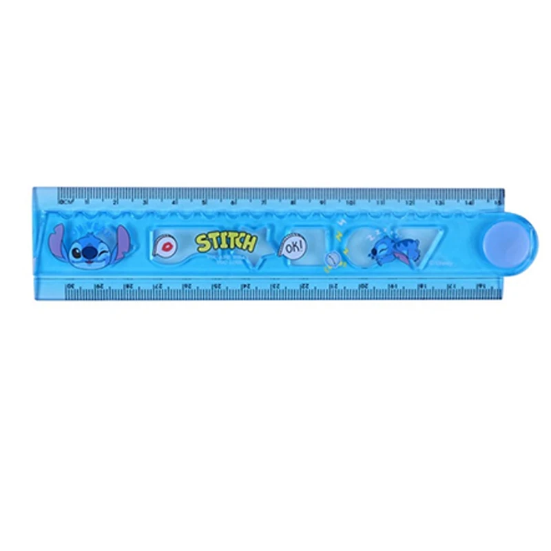 Cartoon Stitch Image Rotating Folding Ruler Children\'s Primary School Student Multi Functional Back To School Ruler Stationery