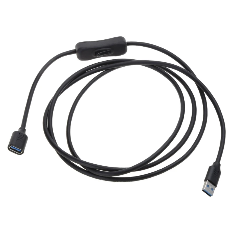 Data Sync USB 2.0/3.0 Extender Cord USB Extension Cable With ON OFF Switch LED Indicator for Raspberry Pi PC USB Fan LED Lamp