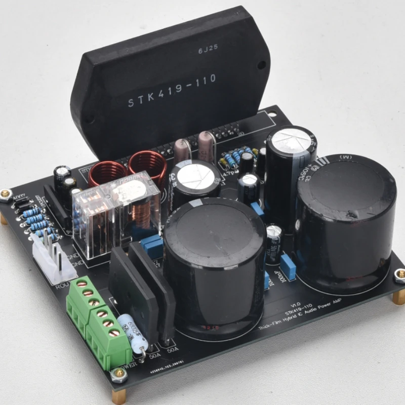 Dual 50W HIFI Power Amplifier Finished Board for High and Low Voltage Power Supply Class H STK419-110 Thick Film