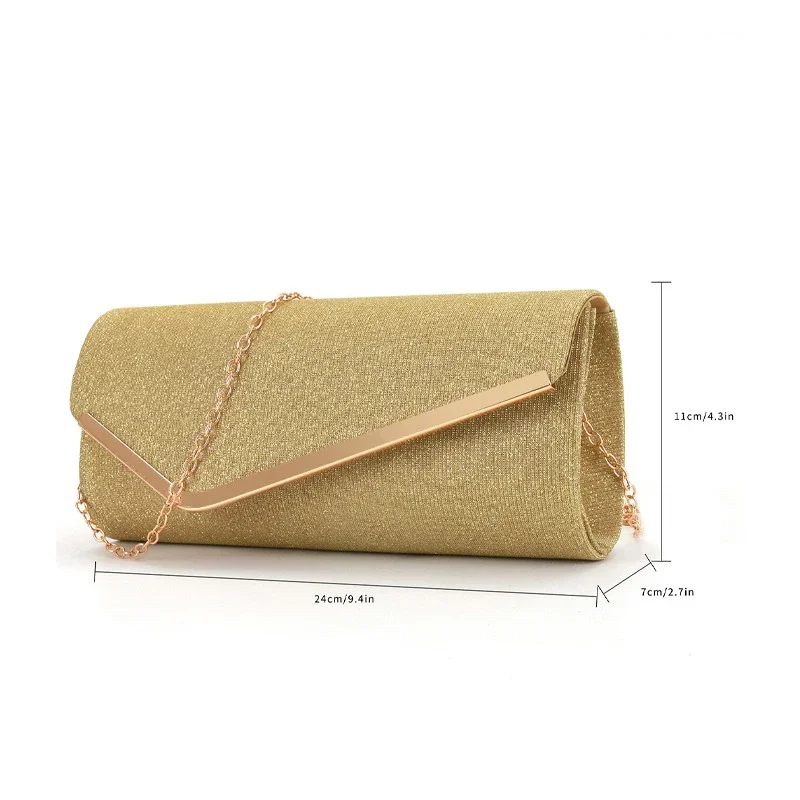 Modische Clutch-Tasche, Neue Vielseitige Kosmetiktasche für Damen-Hochzeiten, Rundbodige Metall-Klapptasche für Abendveranstaltungen – Detail 6