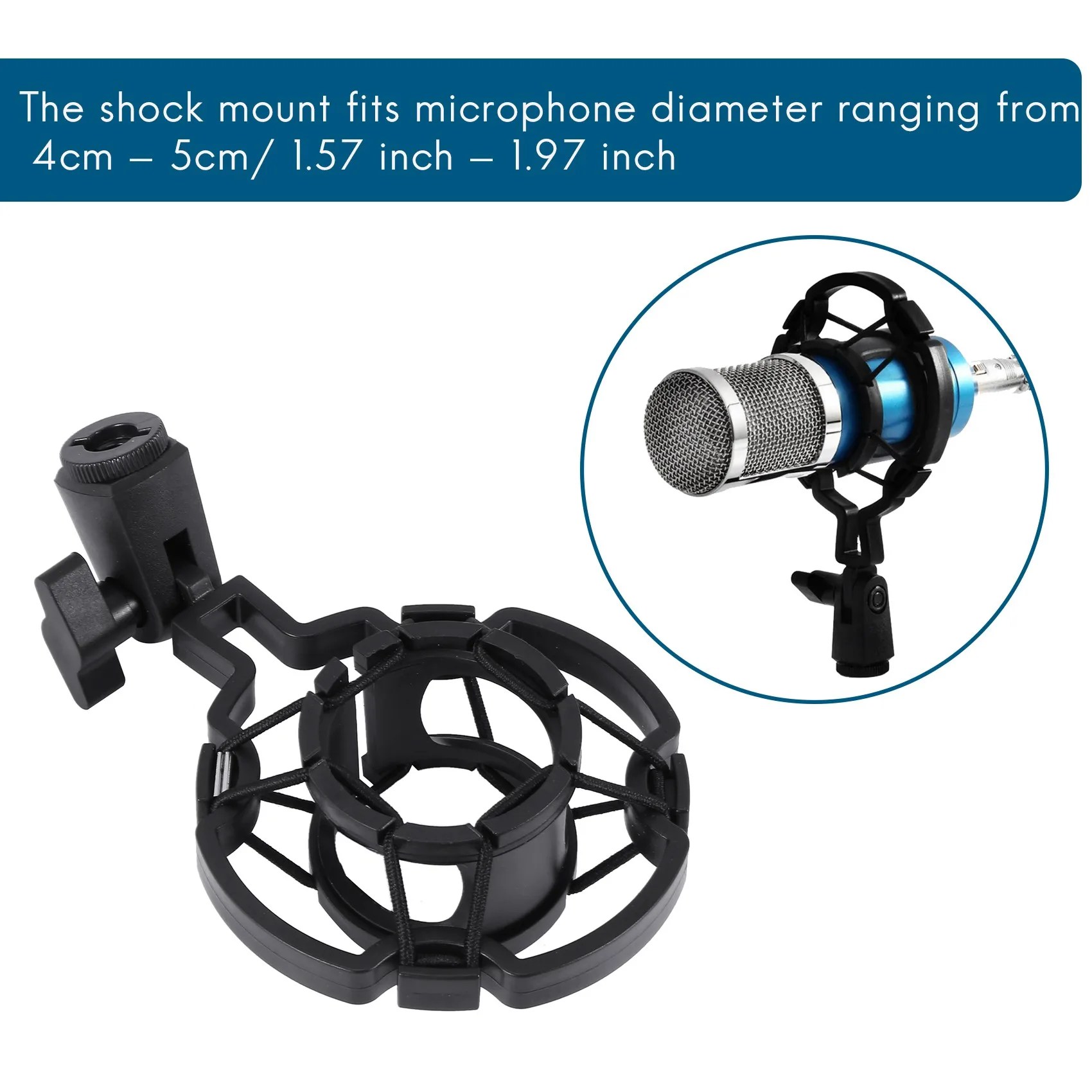 T23C Universal Professional Condenser Microphone Mic Shock Mount Holder Studio Recording Bracket For Large Diaphram Mic Clip