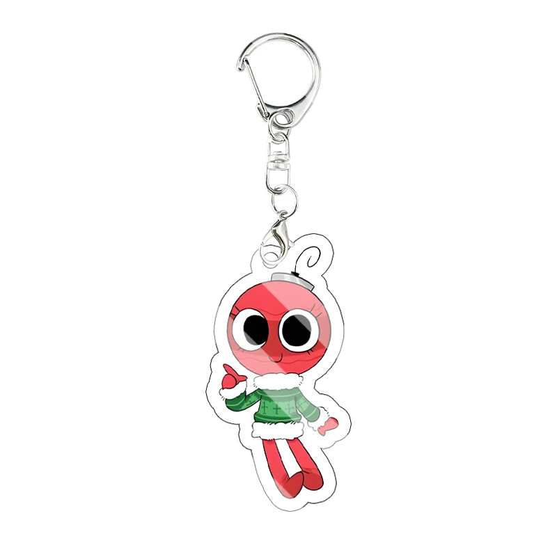 Dandy World Game Acryl-Schlüsselanhänger Shrimpo Vee Pebble Anime Rucksack-Anhänger Doppelseitige Charaktere Kawaii Schlüsselring Geburtstagsgeschenk – Detail 6
