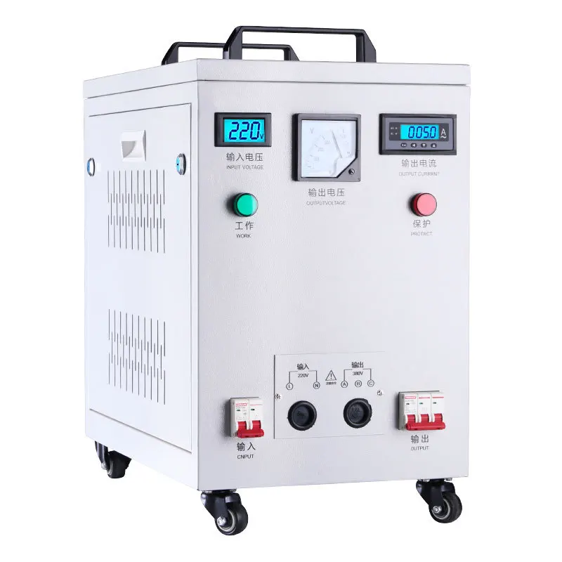 محول المرحلة 30kva مرحلة واحدة 220 فولت إلى 3 مراحل 380 فولت 440 فولت مع أسلاك محايدة محول جهد كهربي محول