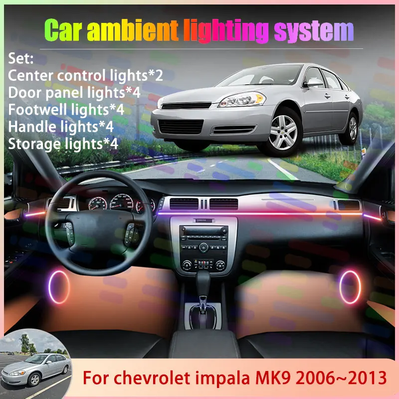 

Для Chevrolet Imala MK9 2006 ~ 2013 2007 2008 2009 6/18 в 1 автомобильный атмосферный светильник RGB абажур ансамбль стример атмосферный комплект