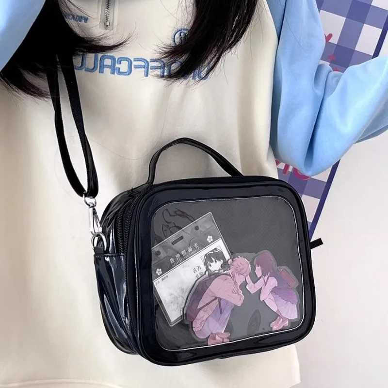 Xiuya Designer Fashion Women Shoulder Bag Transparent Square Small Lolita Ita Bag Casual All-match Japanese Style Female Handbag