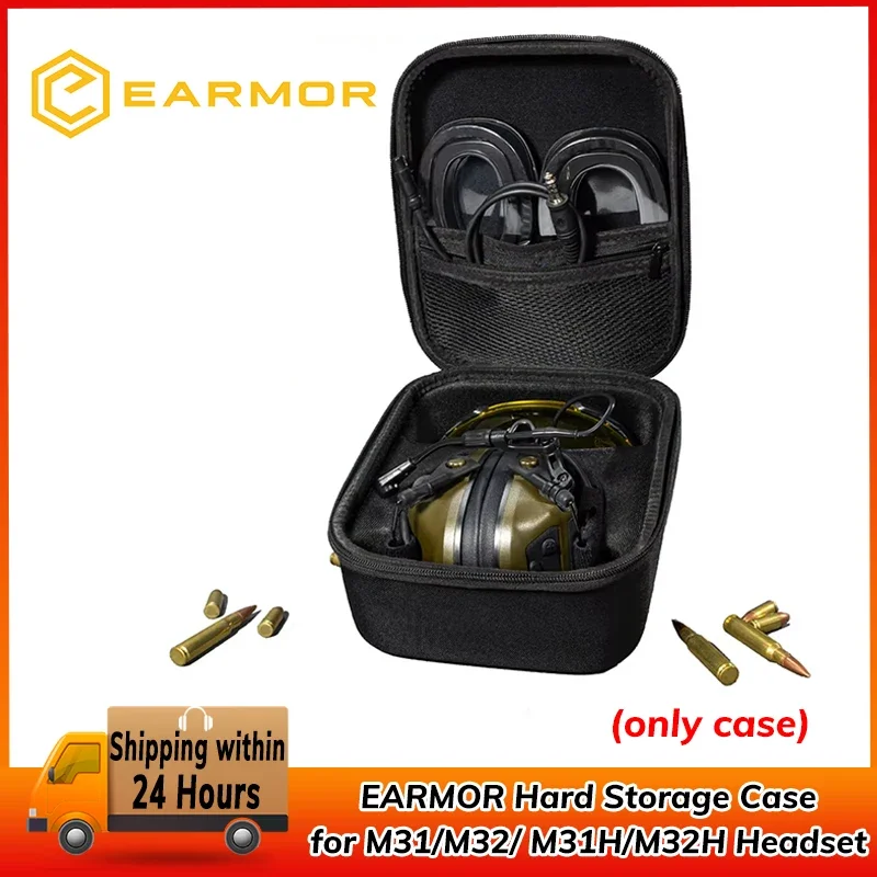 EARMOR Tactical Headphone Hard Storage Case, Portable Lightweight Headphone Case, Waterproof M31/M32/ M31H/M32H Headphones