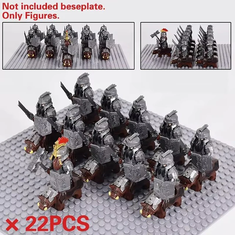 Mini Middeleeuwen Lord Ringen Middeleeuwse Dwerg Everzwijn Geit Chariot Leger Figuren Bouwstenen Bakstenen Kinderen Speelgoed Kerstcadeau