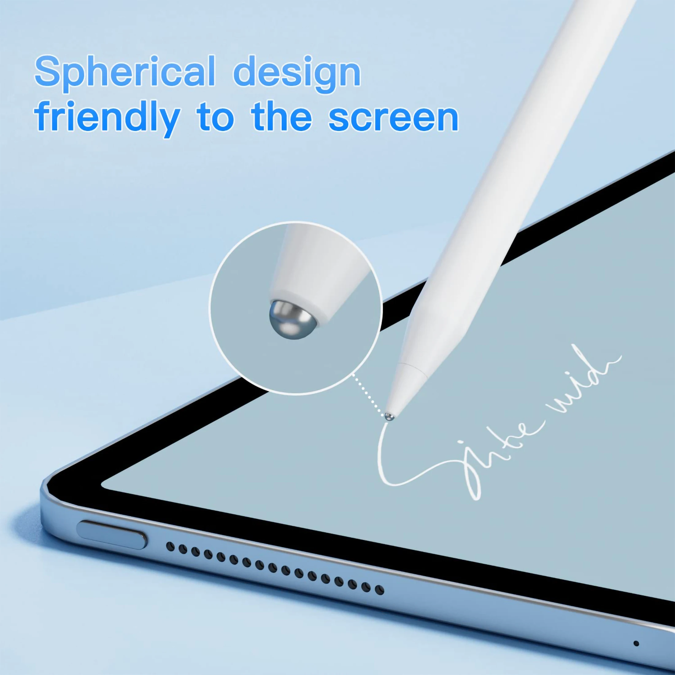 Replacement Tips for Apple Pencil 1st/2nd Generation, Metal Pen Tips for iPad Pro Pencil with Precise Control, Fine Point, Pen-L
