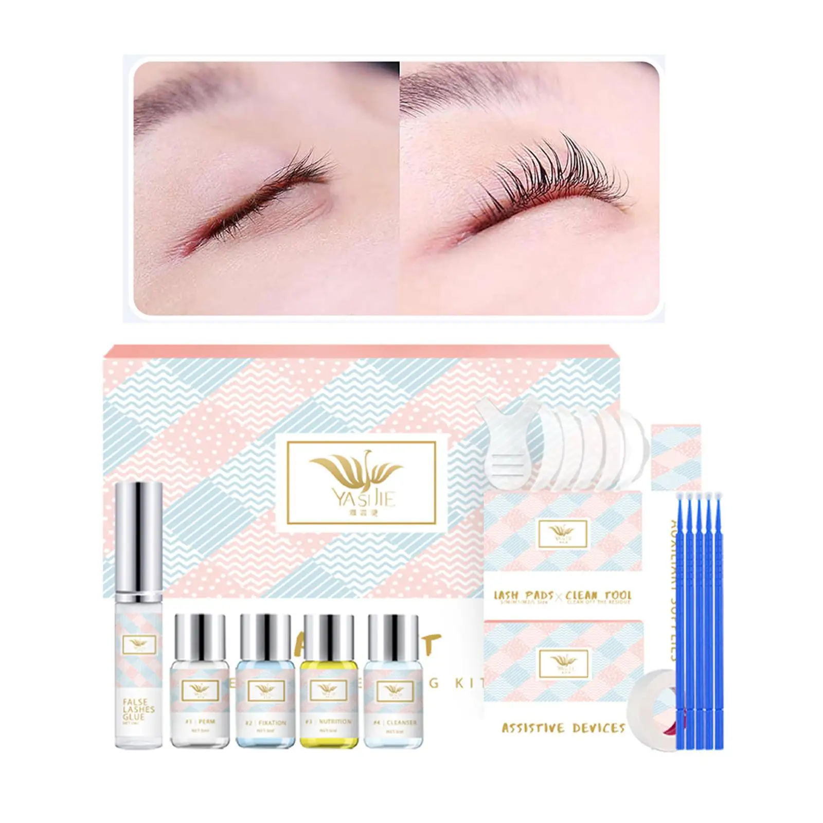 Eyelash Brow Lift Kit Lamination Starter Perming Wave Professional Fuller Brow Beauty Instant Lash Perm Kit for Home Use Gifts