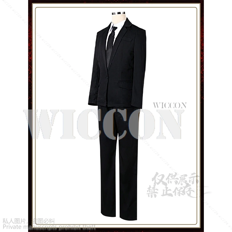 Anime Game Library Of Ruina Warp Black Costume Cos Roland Uniform Hallowen Clothes Clothing DK Mask Props With Black Wigs 롤랑 Cos