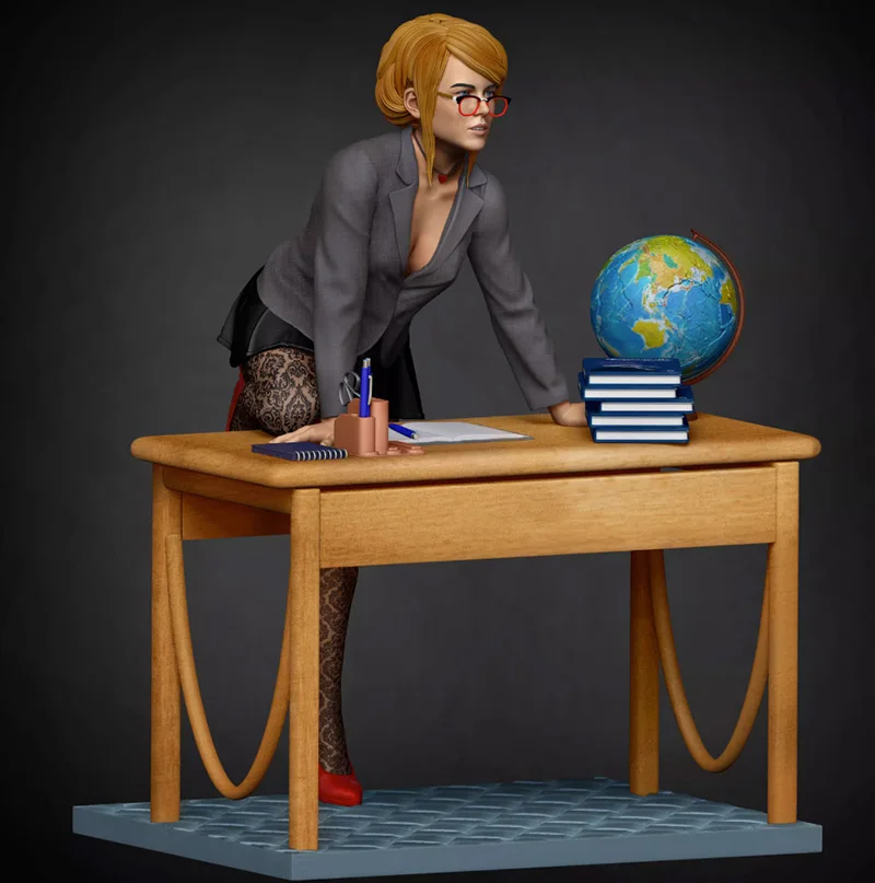 1/24 75mm 1/18 100mm Resin Model Kits Office Working Girl Figure Sculpture Unpainted No Color RW-1156