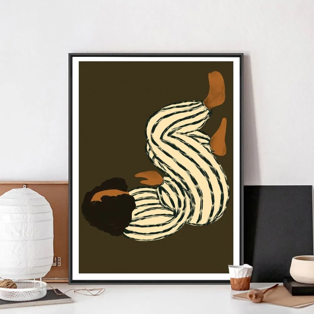 Fashion Girl Poster No Framed Poster Kraft Club Bar Paper Vintage Poster Wall Art Painting Bedroom Study Stickers