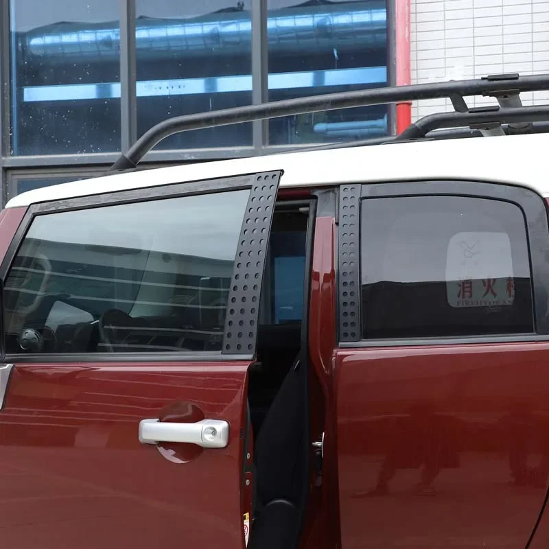 

Для Toyota FJ Cruiser 2007-2021 гг., черное окно автомобиля из алюминиевого сплава, центральная стойка, декоративная пластина, наклейка, автоаксессуары