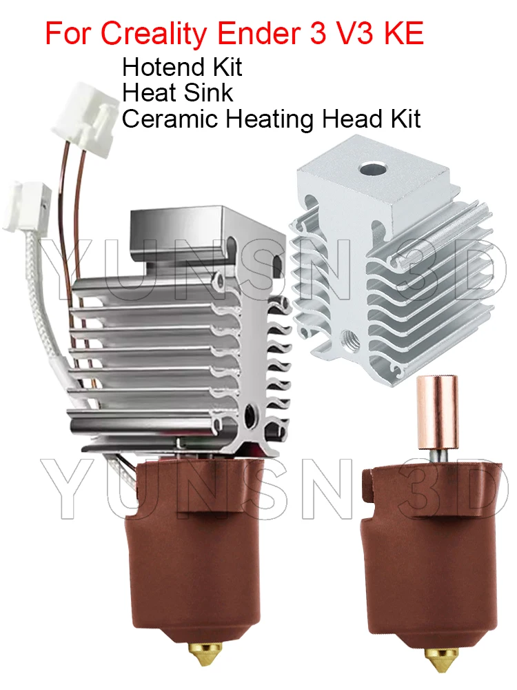 Zestaw do modernizacji hotendu do Creality Ender 3 V3 KE, ceramiczna głowica grzewcza, radiator, dysza, części zamienne do hotendu Ender3 V3 KE — zdjęcie produktu 7