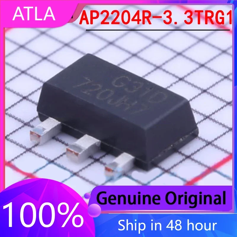 

10PCS New AP2204R-3.3TRG1 AP2204R-3.3 Packaged SOT89 Linear Regulator (LDO)