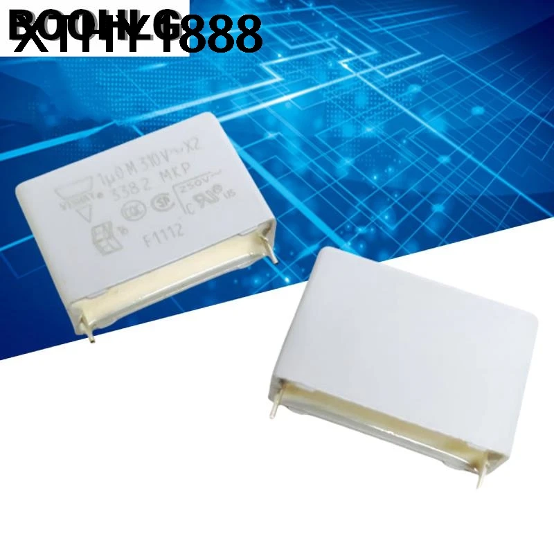 

5 шт., 310 В переменного тока, 1 мкФ, 1u0 M, 310V~X2, 3382 MKP, расстояние между выводами 27,5 мм, тонкопленочный конденсатор